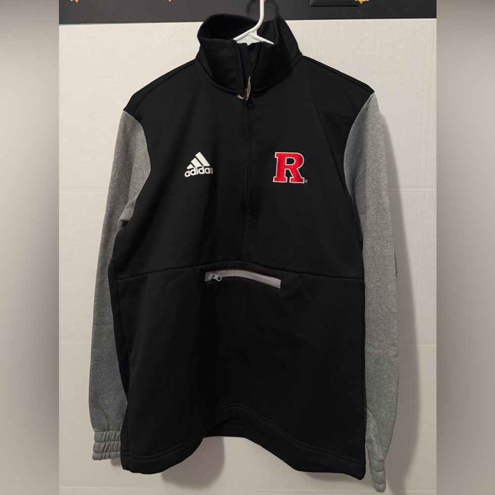 NWT Rutgers Adidas Black and Gray Jacket